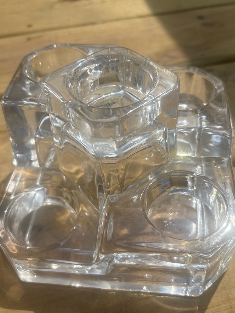 PartyLite Clear Glass Multi-Tealight Candle Holder